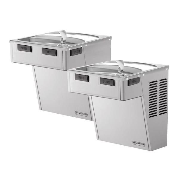 Halsey Taylor Wall Mount Bi-Level Ada Cooler Non-Filtered 8 Gph Platinum Vinyl